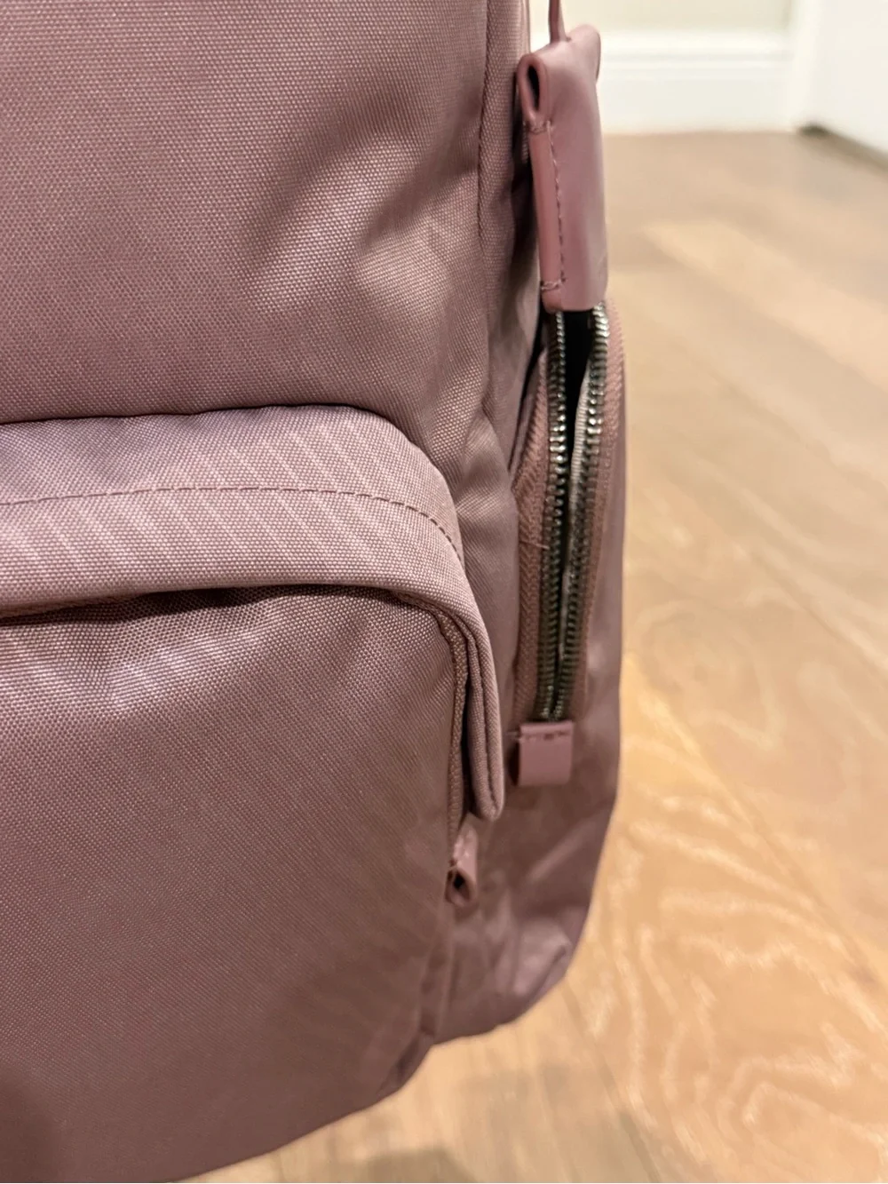 Tumi Mauve Pink Caren Backpack Fits 15” Laptop with multiple components